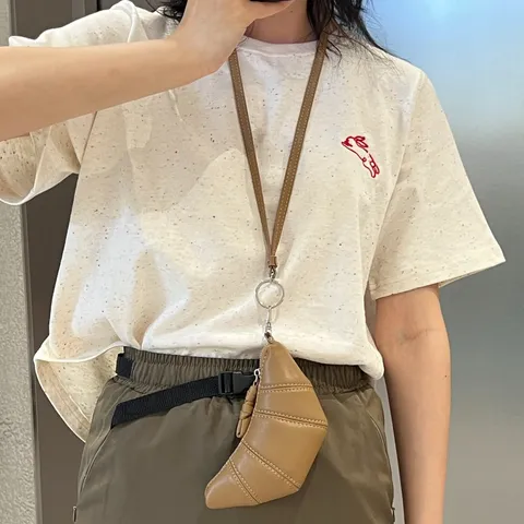 Small Design Soft PU Leather Half Moon Croissant Dumpling Bag Mini Coin Purse Vintage Lanyard Pendant Fashion Handbag