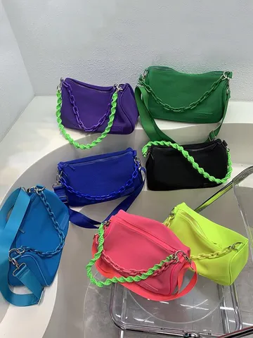 Oxford Cloth Shoulder Bag Large Capacity Commuting Underarm Tote Bag Fashion Casual Handbag With Three Straps For Women