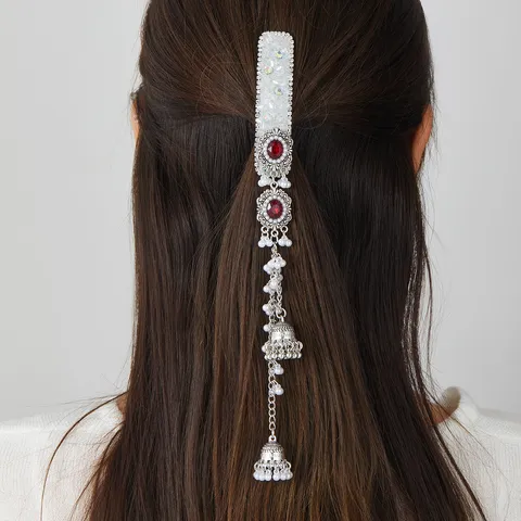 New Chinese Style Vintage Tassel Hair Clip Alloy Rhinestone Long Fringe Hairpin Ethnic Style Hair Accessories For Women