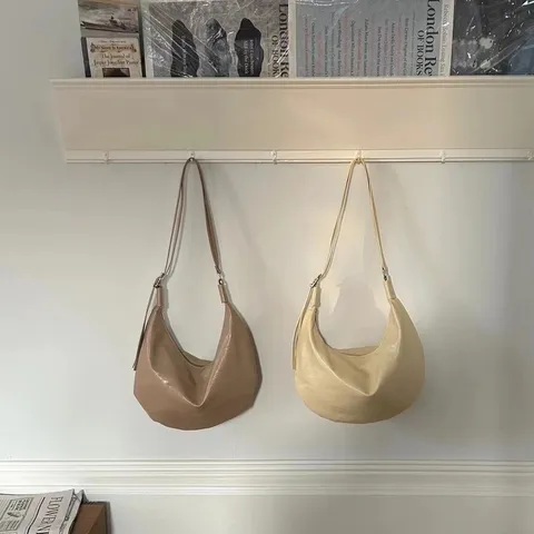 Women's Soft Leather Crossbody Bag Slouchy Hobo Tote Bag Casual Daily Shoulder Bag Large Capacity Fashion Purse
