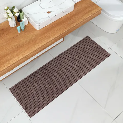 Modern Gestreifte Küche Bodenmatte Saugfähig Rutschfest Teppich Waschbar Schmutzabweisend Heimdekor Fußmatte Zweiteiliges Set