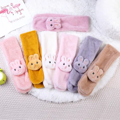 Kinder Winter Warmer Plüschschal Süßer Cartoon Kaninchen Samt Halswärmer Weicher Täglicher Outdoor Schal Für Jungen Und Mädchen