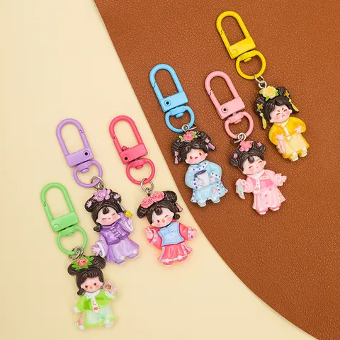 Cartoon DIY Harzzubehör Süße Mädchen Charms Mischfarben Anhänger Für Handyhülle Haarklammer Schmuckherstellung