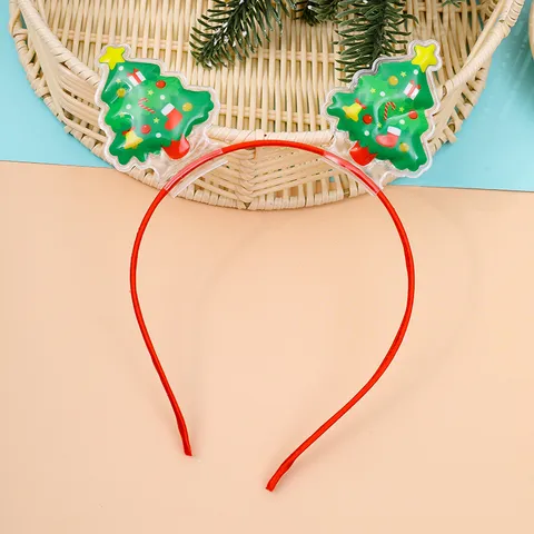 Weihnachten Elch Geweih Weihnachtsmann Haarreif Flüssigkeit Treibsand Haarreif Kinder Party Dekorativ Kunststoff Haaraccessoires