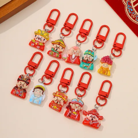 Harz Reichtumsgott Schlüsselanhänger Süße Cartoon Anhänger DIY Handyhülle Haarnadel Zubehör Dekorative Hängende Ornament