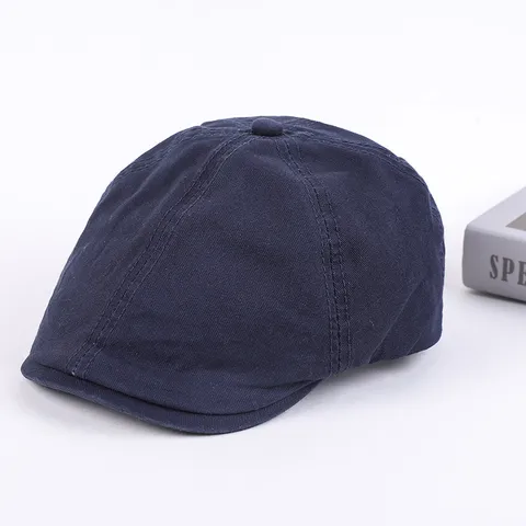 Herren Baumwolle Flatcap im britischen Vintage-Stil Beret verstellbar Lässig Fahrhut Frühling Herbst Mode Ivy Cap