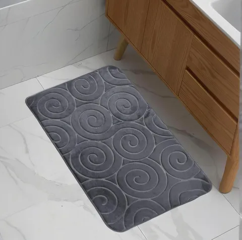 Flanell Vortex Geprägte Fußmatte Saugfähig Rutschfest Badteppich Modern Minimalistisch Geometrischer Teppich Heimdekoration