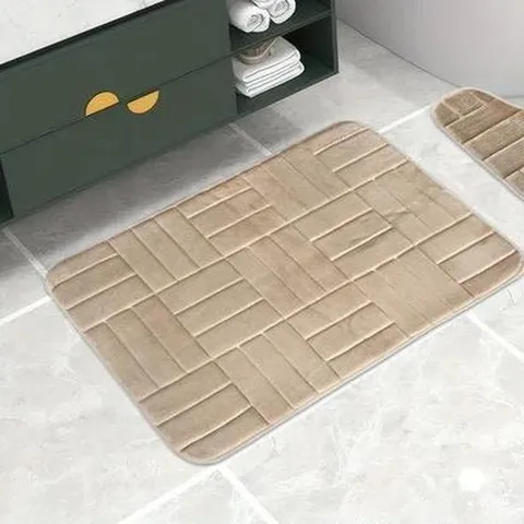 Badezimmer Antirutschmatte Memory Foam Flanell Geprägtes Ziegelmuster Saugfähige Bodenmatte Toilettenteppich Heimdekoration