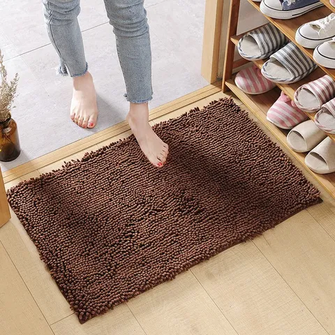 Verdichte Chenille Badezimmer Bodenmatte Saugfähige Rutschfeste Fußmatte Teppich Für Zuhause Innenbereich Waschklar Weich