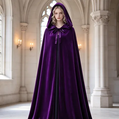 Halloween Kapuzenumhang Samt Vampir Kostüm Für Kinder Erwachsene Gothic Horror Party Cosplay Umhang Lange Robe
