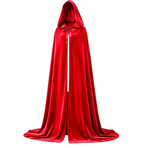 Halloween Kapuzenumhang Samt Vampir Kostüm Für Kinder Erwachsene Gothic Horror Party Cosplay Umhang Lange Robe