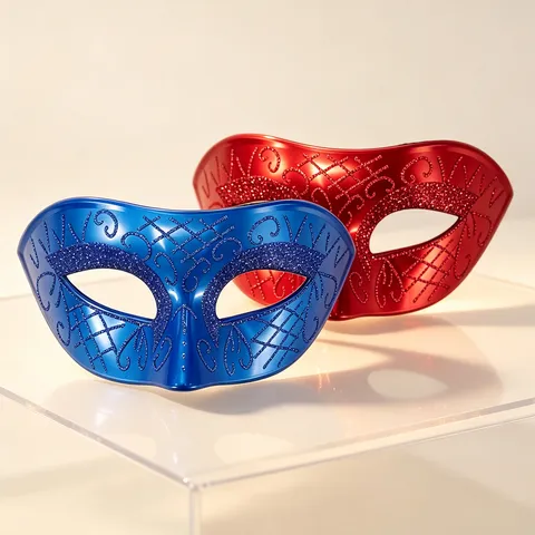 Misteriosa Máscara de Baile de Máscaras de Media Cara Pintada Antifaz de Disfraz con Purpurina Para Accesorios de Fiesta de Carnaval de Halloween