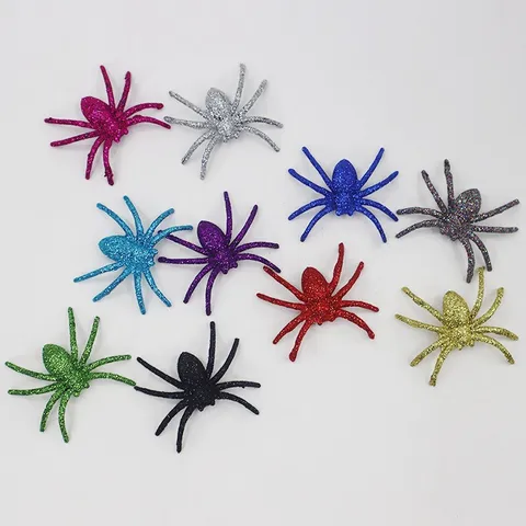 Halloween Glitter Plastic Spin Eng Spookhuis Bar Scène Decoratie Props Griezelige Grap Speelgoed Spinnen Feest Decoratie