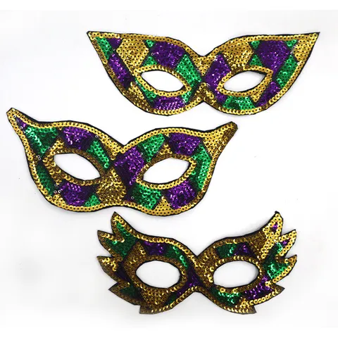 Venetiaans Pailletten Gemaskerd Bal Masker Voor Dames Mardi Gras Veren Oogmasker Goud Paars Groen Kostuum Prom Feest Masker Vakantie Kleding Accessoires