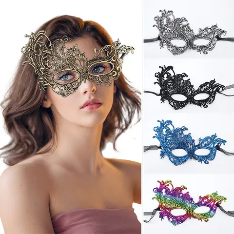Elegante Feniks Kant Maskerade Masker Bronzen Sexy Queen Oogmasker Voor Maskerade Feest Optreden Kostuum Rekwisieten