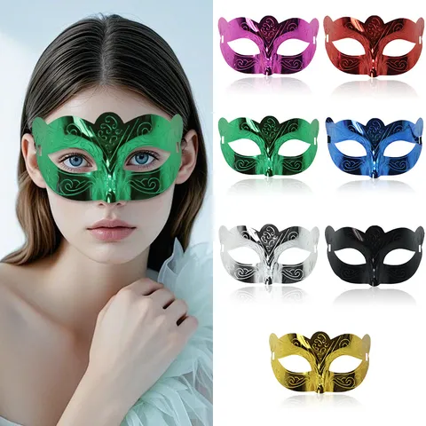 Electroplated Butterfly Masquerade Mask Half Face Eye Mask For Halloween Carnival Costume Party Women Men Party Props