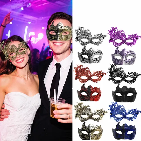 Sexy Kant Maskerade Masker Voor Dames Heren Halloween Feest Masker Opengewerkt Glitter Half Gezicht Oogmasker Kostuum Requisiten