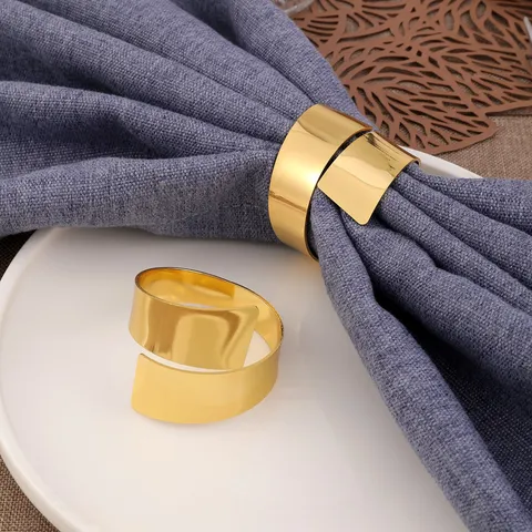 Servilletero de Metal de Aleación Oro Espiral Irregular Reno Copo de Nieve Árbol de Navidad Hoja Decorativo para Mesa de Hotel