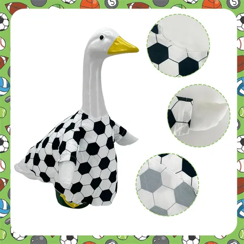Funny Porch Goose Outfits Sport Jersey World Cup Soccer Basketball Theme Dress Up Costume For Yard Lawn Decor Garden Statue Clothes