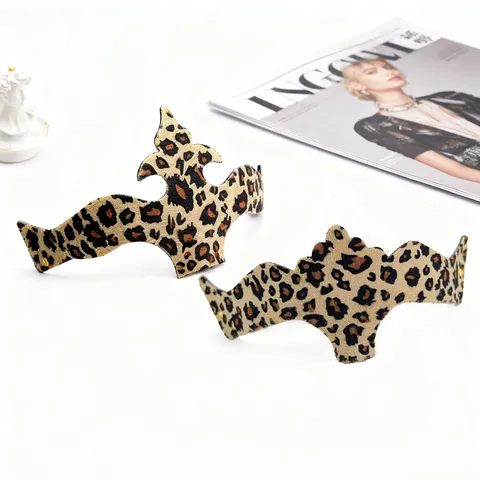 Maschera per Occhiali in PVC con Stampa Leopardata Accessorio per Occhi per Festa in Maschera di Carnevale Oggetti di Scena per Spettacoli