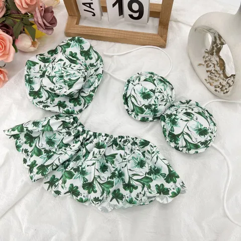 Hawaïaanse Porch Goose Outfits Bloemen Bikini Set Tuinstandbeeld Kleding Tropische Decoratie Accessoires Voor Porch Goose Decor