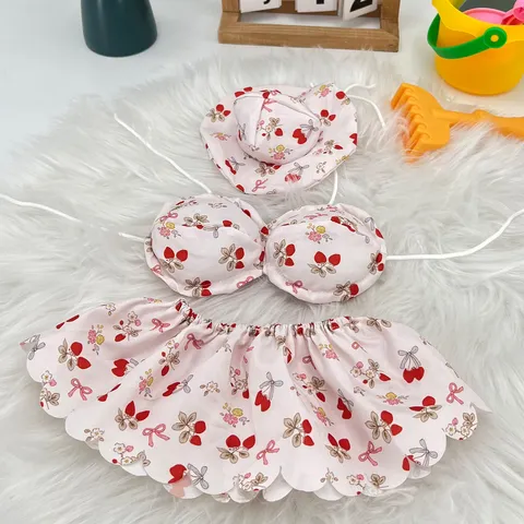 Verandagans Kostuum Bikini Set Met Zonnehoed Voor 23 Inch Tuingans Veranda Ornamenten Buiten Decoratie Huisdier Accessoires