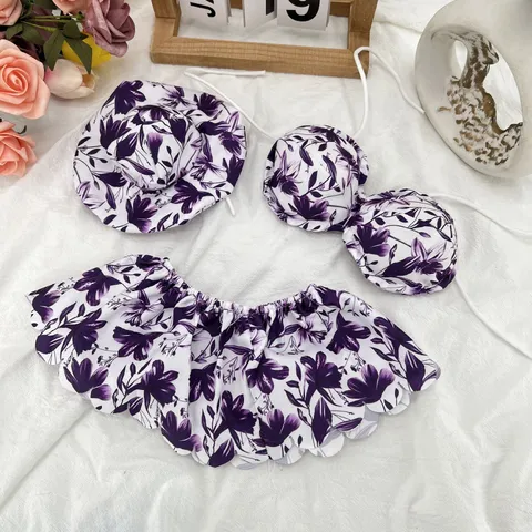 Hawaïaanse Porch Goose Outfits Bloemen Bikini Set Tuinstandbeeld Kleding Tropische Decoratie Accessoires Voor Porch Goose Decor