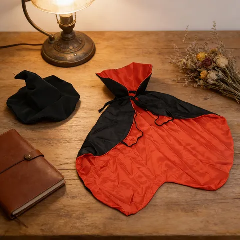 Halloween Porch Goose Costume Vampire Cape Witch Hat Apparel For Courtyard Goose Pet Holiday Party Decoration Cloak