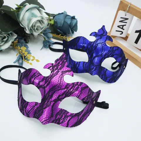 Masque de Bal Masqué en Dentelle PVC Sexy Motif Serpent pour Femmes Halloween Party Cosplay Costume Gothique Masque Flèche
