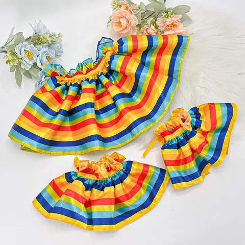 Circus Clown Costume Accessories Colorful Striped Ruffle Collar Bowtie Wrist Cuffs Funny Mask For Halloween Carnival Cosplay Party Dress Up Props