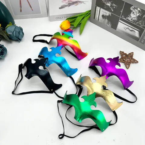 Sexy Mysterious PVC Princess Mask For Adults Masquerade Costume Party Dress Up Prop Elegant Fleur-de-lis Crown Bird Eye Mask