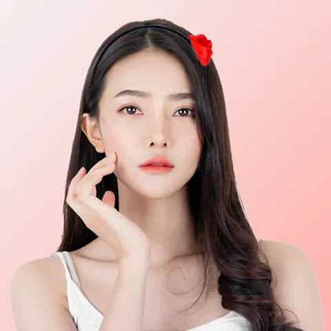 French Style Simulation Rose Headband Women Fairy Flower Hairband Satin Floral Headpiece Valentine's Day Party Accessory