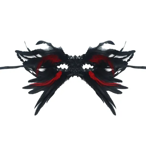 Gothic Feder Halbmaske Mit Pailletten Spitze Maskenball Augenmaske Für Halloween Party Kostüm Dekoration Damen Zubehör