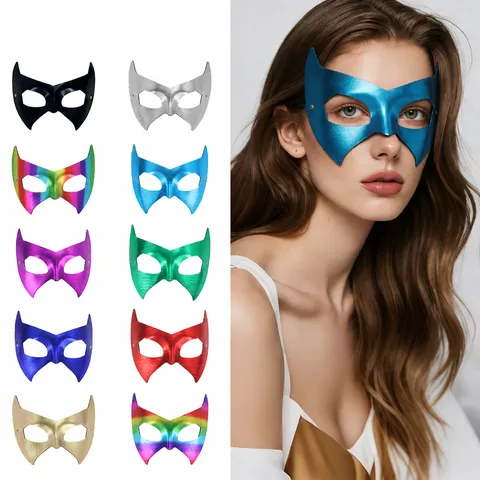 Masquerade Bat Eye Mask Sexy PVC Bat Mask For Women Halloween Carnival Party Dress Up Costume Accessory