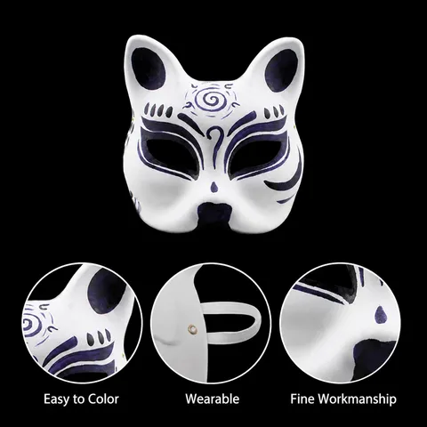 DIY Blanko Papiermaché Maske Zum Bemalen Halloween Party Maskenball Masken Für Kinder Schule Bastelprojekte Weiß Opernmaske