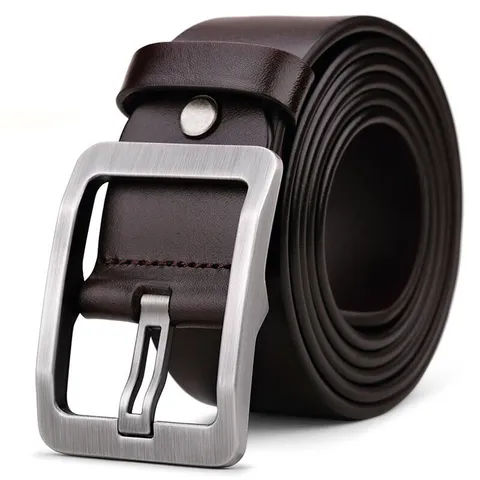 Heren Business Casual PU Leren Riem Met Legering Doornhesp Effen Kleur Verstelbare Broekriem