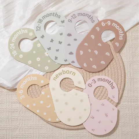 Baby Closet Dividers Nursery Closet Organizer Plastic Divider Cards Set For Newborn Infant Clothes Storage Organization