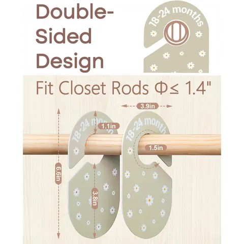 Baby Closet Dividers Nursery Closet Organizer Plastic Divider Cards Set For Newborn Infant Clothes Storage Organization
