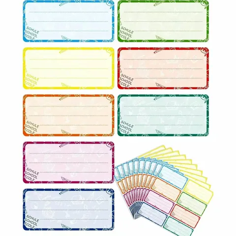 École Enfants Autocollants De Nom De Couleur Auto-Adhésifs Étanches Pour Cahiers Dossiers Décoration De Papeterie D'Étudiant