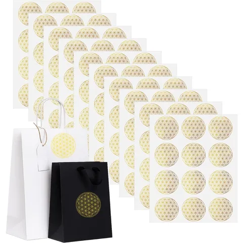 Autocollants De Symboles D'Énergie Géométrique Dorée Pour Journal DIY Emballage Cadeau Enveloppe Décorative Adhésif