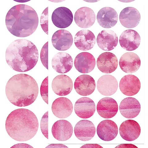 Monet Garden Round Dot Stickers Aesthetic Watercolor Decorative Stationery Sticker Set For Journaling DIY Phone Case