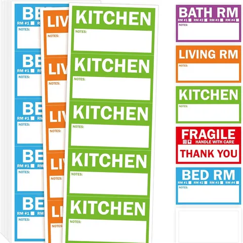 Autocollants d'Étiquettes Adhésives en Papier Couché Coloré Autocollants de Marquage de Classification Pour l'Organisation de la Maison de Bureau