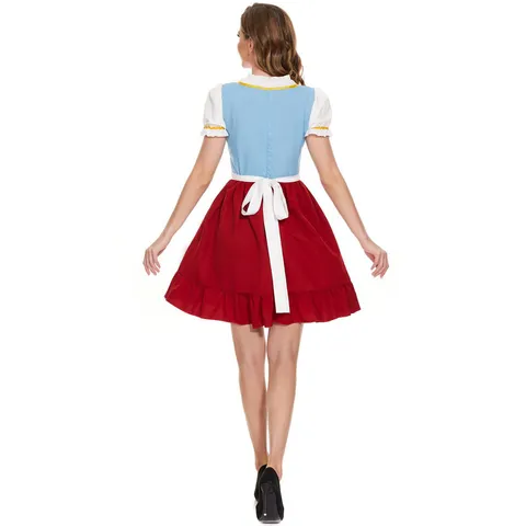 Traditionelles Deutsches Oktoberfest Dirndl Kleid Für Damen Und Kinder Bayerisches Dienstmädchen Kostüm Bierfest Party Outfit Kleid Mit Schürze