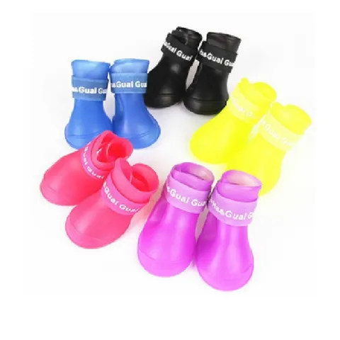 Scarpe Da Pioggia Impermeabili In Silicone Per Cani Da Compagnia Scarpette In Gomma Antiscivolo Protezione Delle Zampe