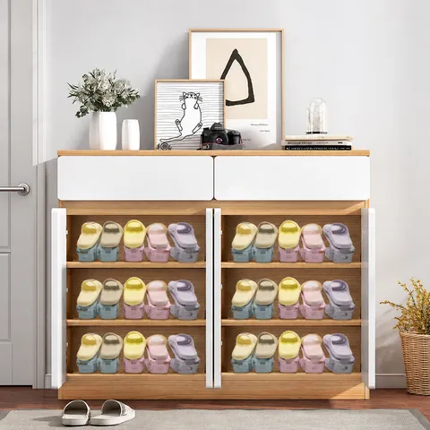 Adjustable Plastic Shoe Rack Double Layer Shoe Slot Organizer Space Saving Holder For Dormitory Home Closet Storage