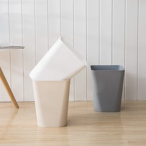 Poubelle en Plastique Minimaliste Petite Corbeille à Papier Bac à Déchets de Bureau pour Maison Bureau Cuisine Chambre