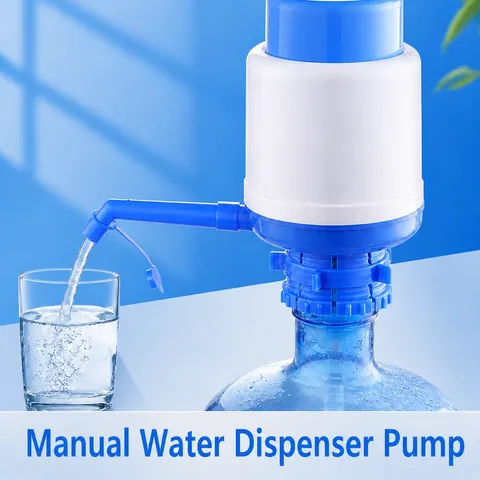 Manual Hand Pressed Bottled Water Pump Drinking Water Dispenser For Large Gallon Bottles Home Kitchen PP Plastic