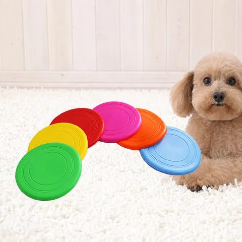 Soft Bite-Resistant Pet Dog Frisbee Interactive Training Flying Disc For Outdoor Lawn Playing With Dogs