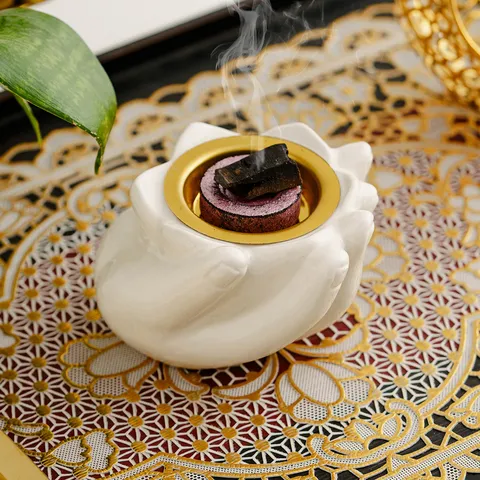 Medio Oriente Arabo Ceramica Bruciatore di Incenso Bouquet Legno di Sandalo Bruciatore Ornamento Decorativo Casa Ufficio