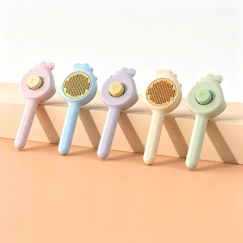 Pet Self Cleaning Brush Cute Chicken Shape PP Hair Removal Comb For Cats And Dogs Deshedding Grooming Tool Pet Supplies
